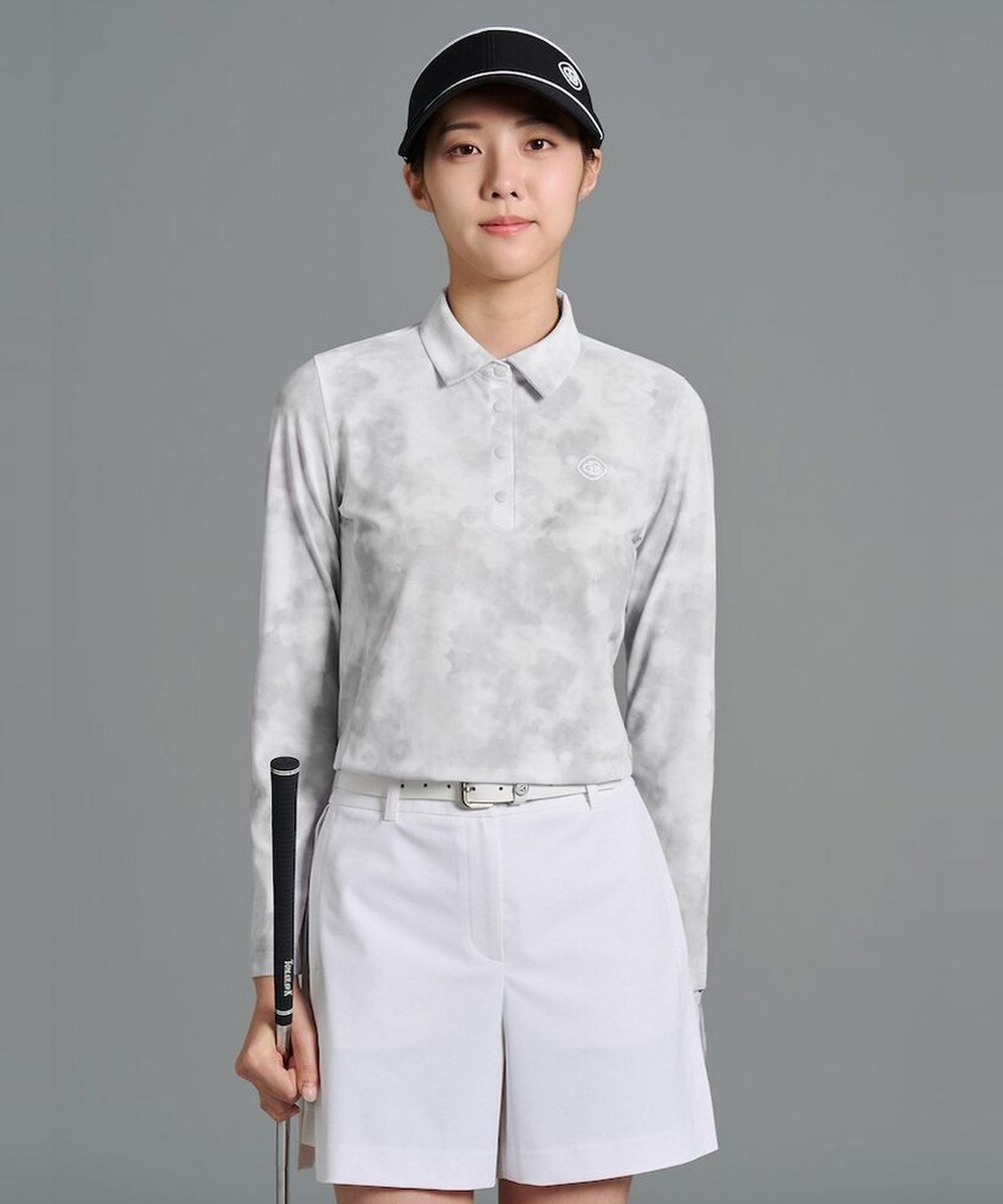빈폴골프(BEANPOLE GOLF) [B_under] 여성 클라우디 칼라 긴소매 티셔츠 - 라이트 그레이