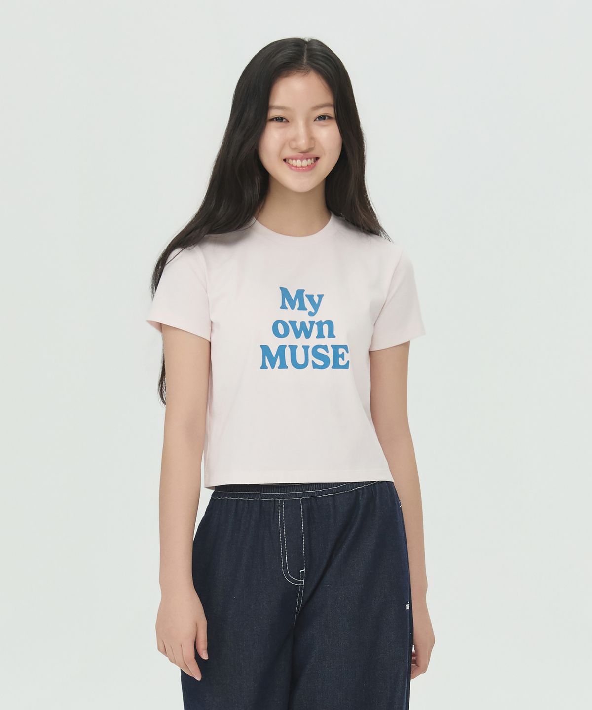 아이엠아이(IAMI) KM45376 주니어 뮤즈 레터링 티셔츠