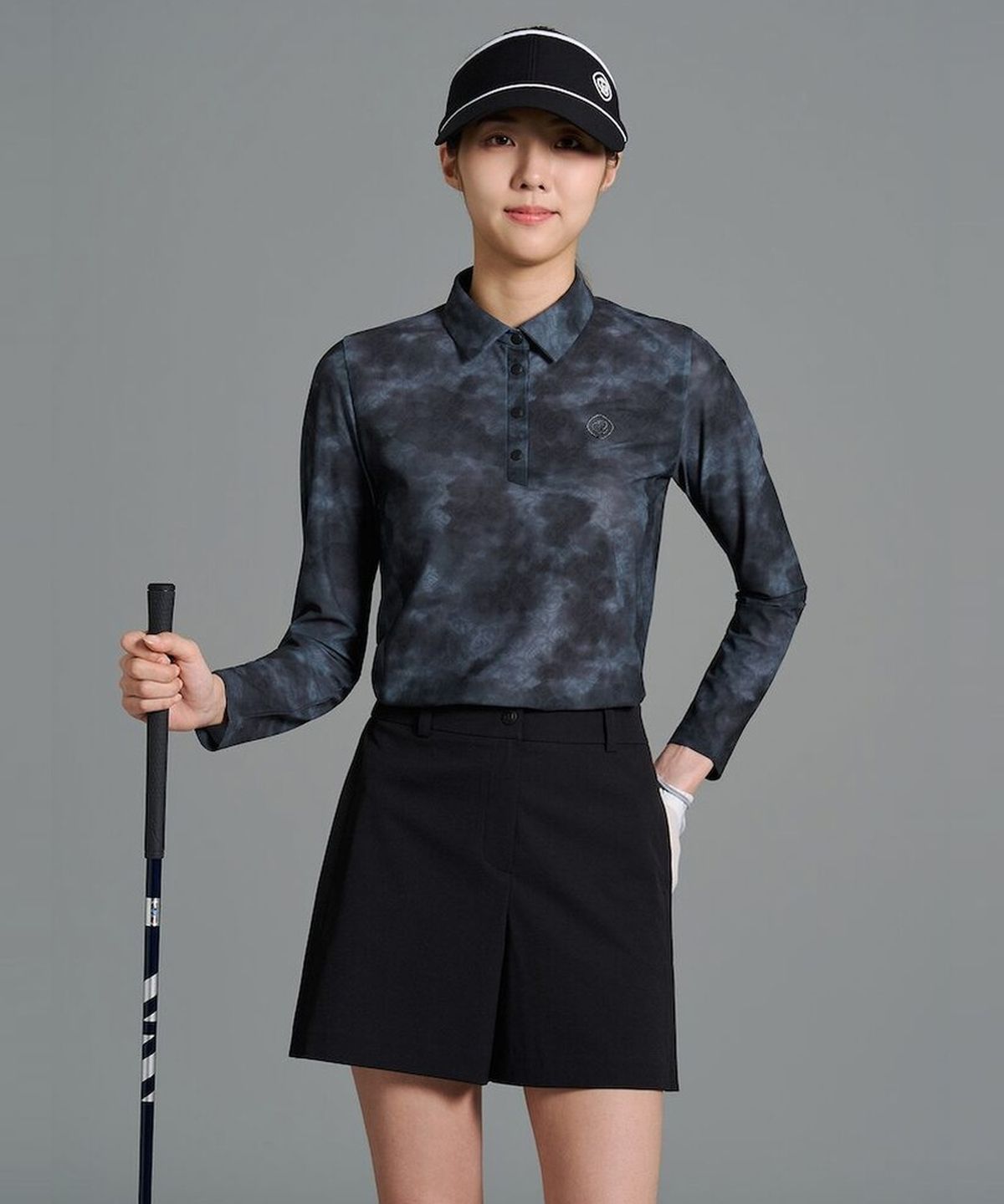 빈폴골프(BEANPOLE GOLF) [B_under] 여성 클라우디 칼라 긴소매 티셔츠 - 애쉬