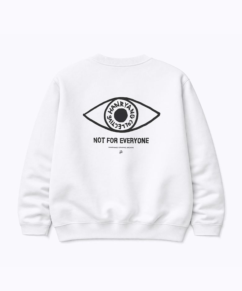HR EYE CREW SWEAT WHITE