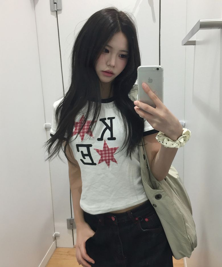 KE 투스타 패치 링거 반팔티