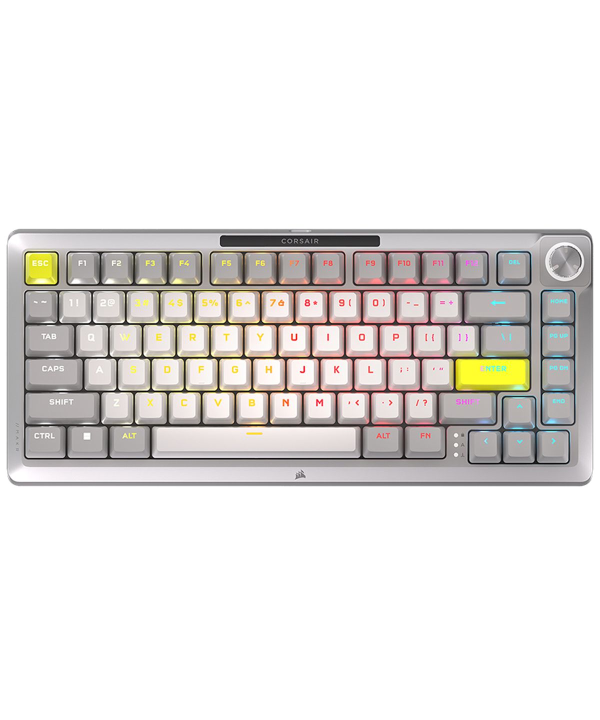 커세어(CORSAIR) MAKR 75 DIY 키트 베어본 핫스왑 게이밍 기계식 키보드 실버 MLX 펄스축