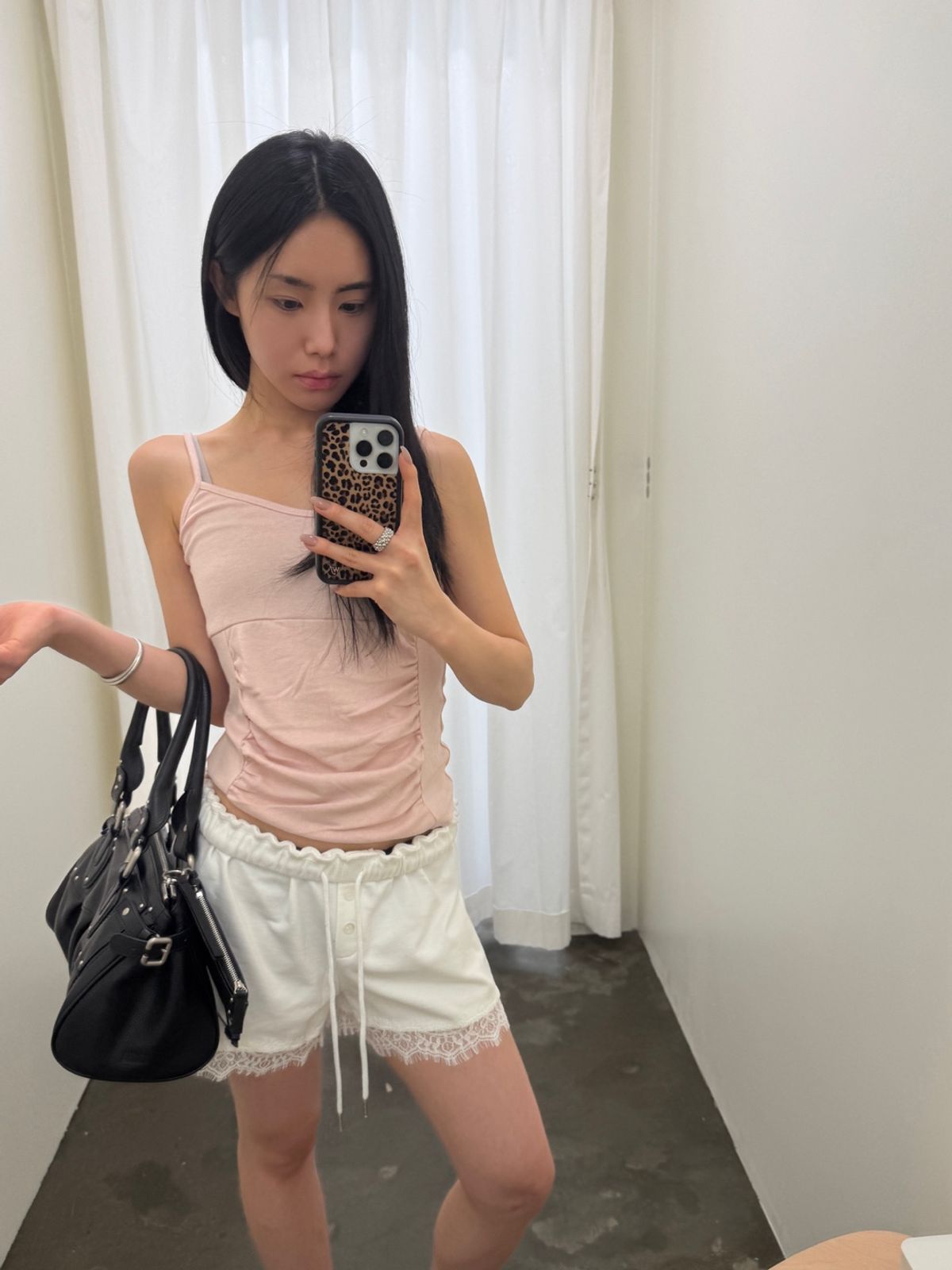 아수라(ASURA) LACE JERSEY SHORTS (IVORY)