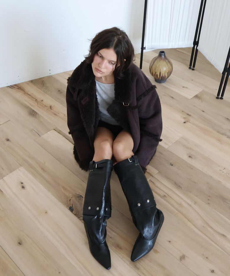 MULTI BUTTON BOOTS (BLACK)