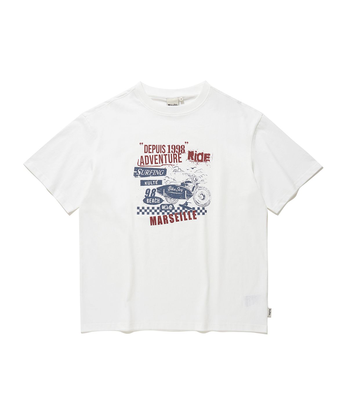 쿨트(KULTE) BIKE SURF T-SHIRT_WHITE