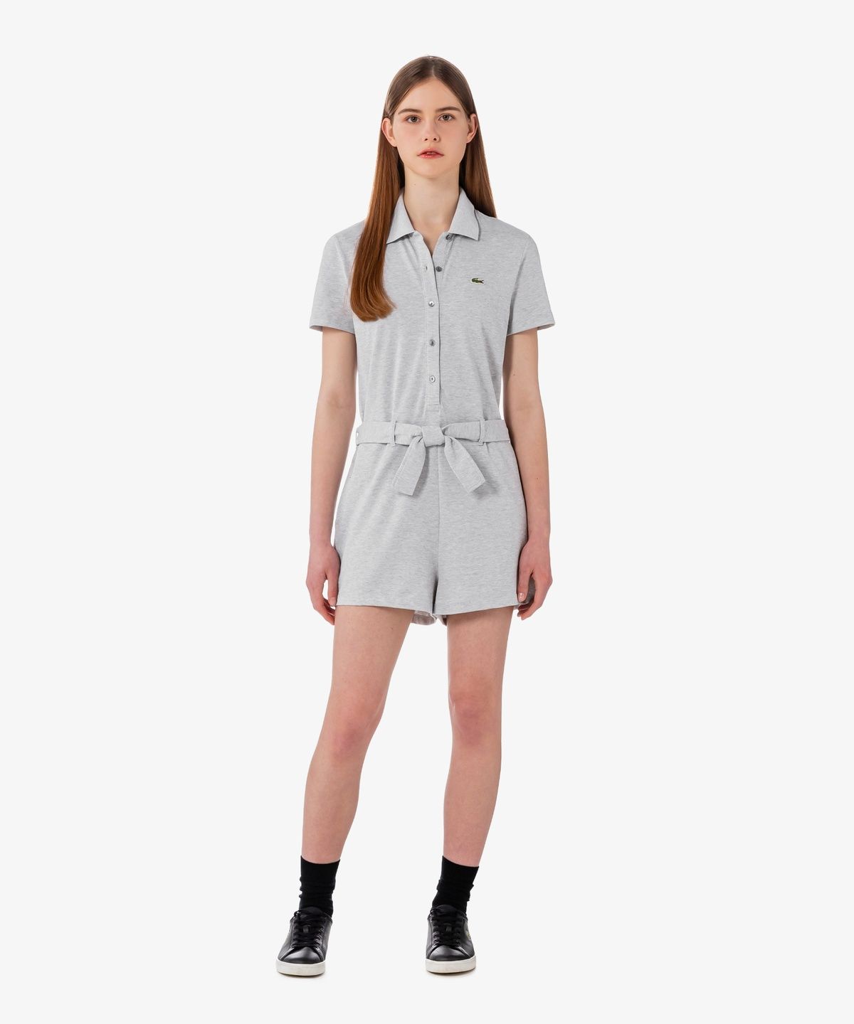라코스테(LACOSTE) 여성 미니 피케 반팔 점프수트 EF1823-56G CCA