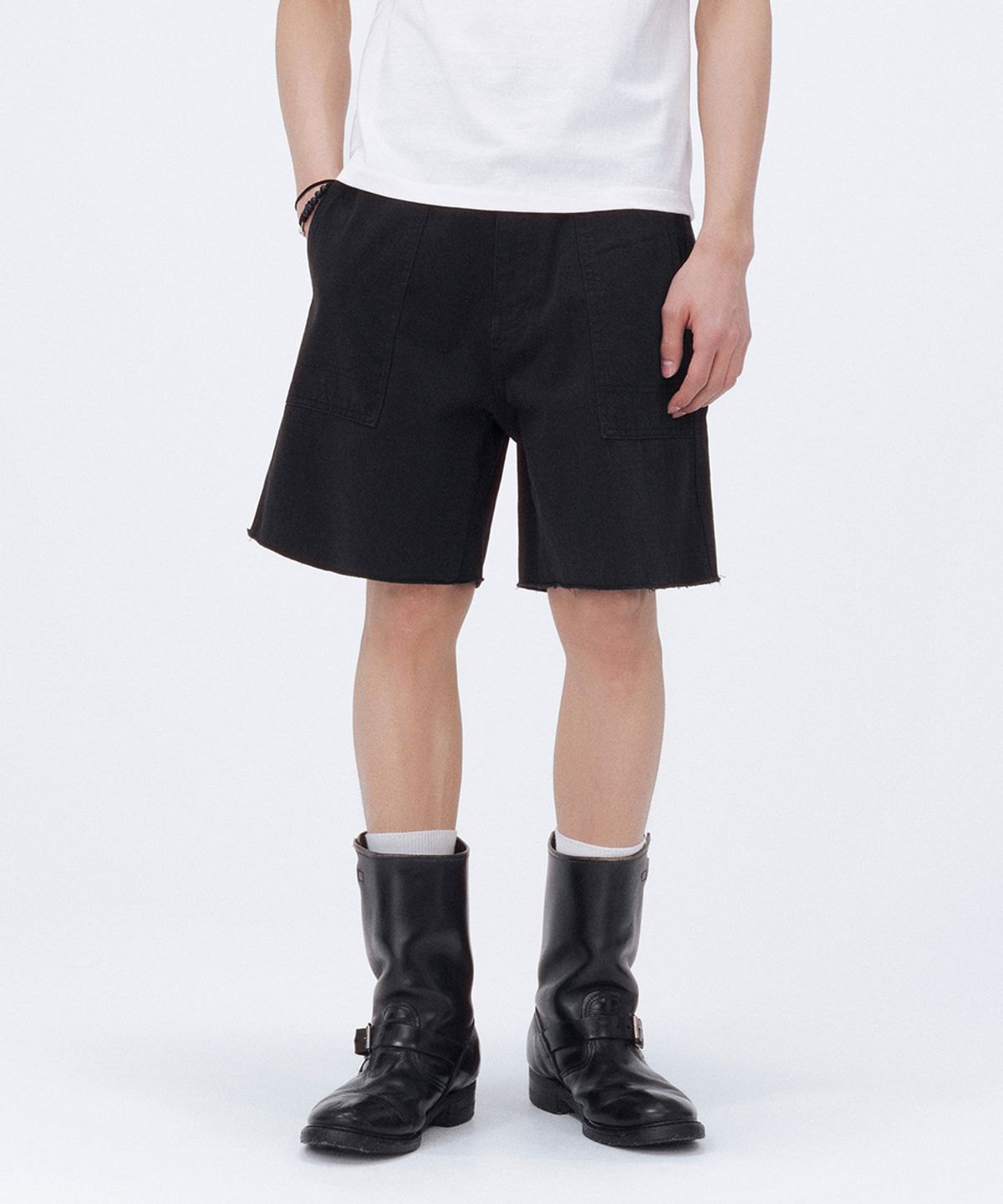 미세키서울 맨(MISEKISEOUL MEN) Cut off shorts BLACK