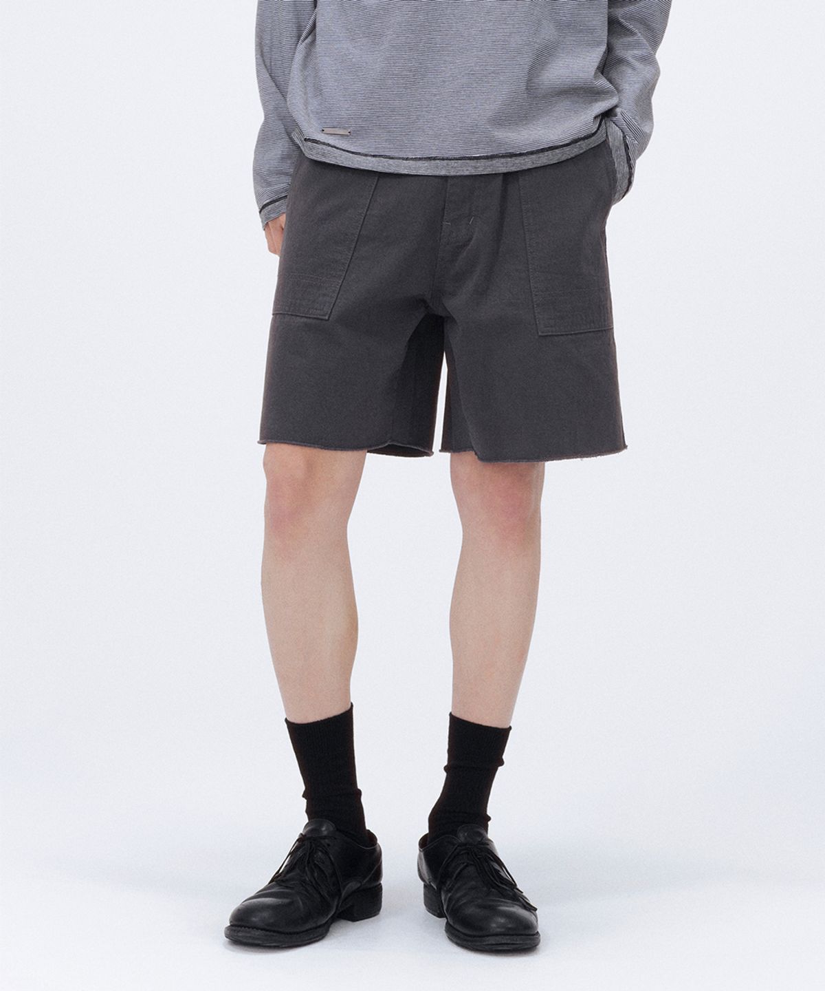 미세키서울 맨(MISEKISEOUL MEN) Cut off shorts TAUPE