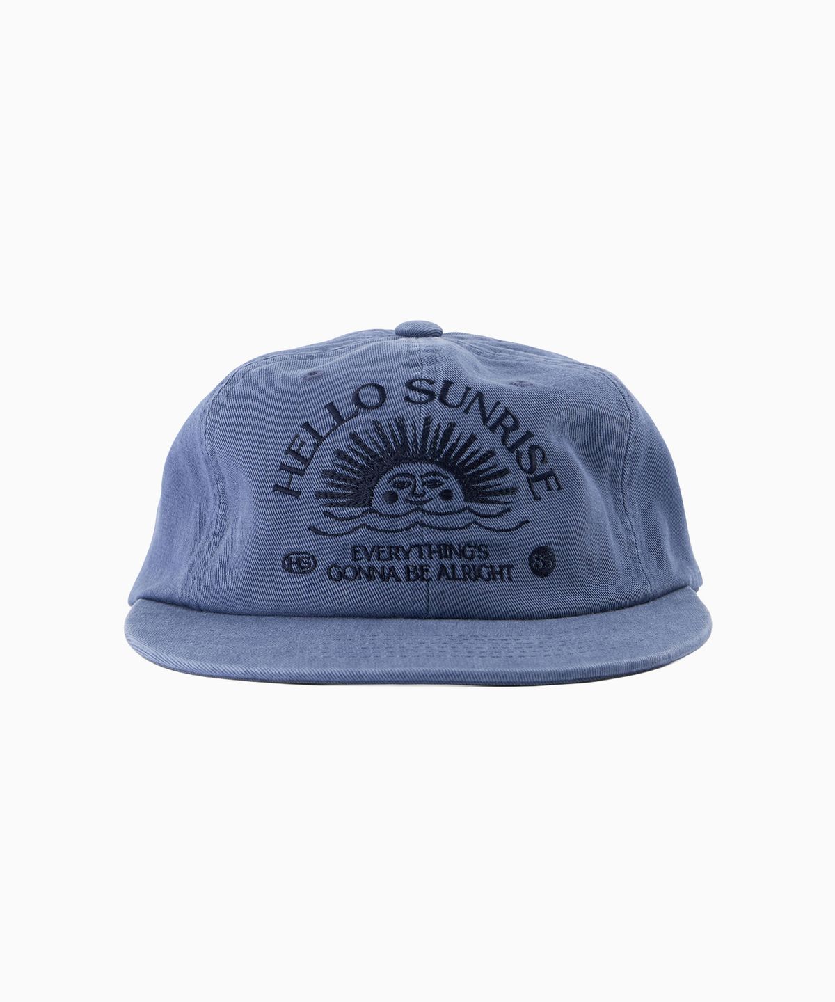 헬로 선라이즈(HELLO SUNRISE) Washed HS Arch Logo 6panel Cap_Blue Gray