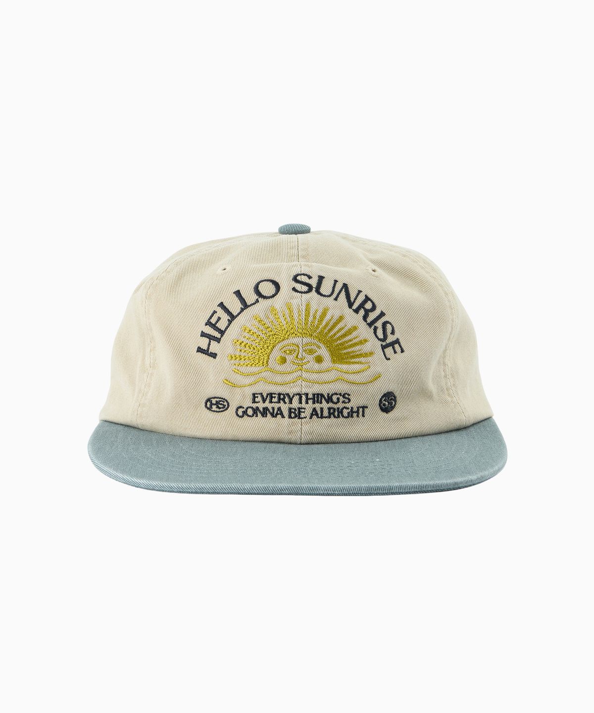 헬로 선라이즈(HELLO SUNRISE) Washed Two Tone Arch Logo 6panel Cap_Beige & Khaki