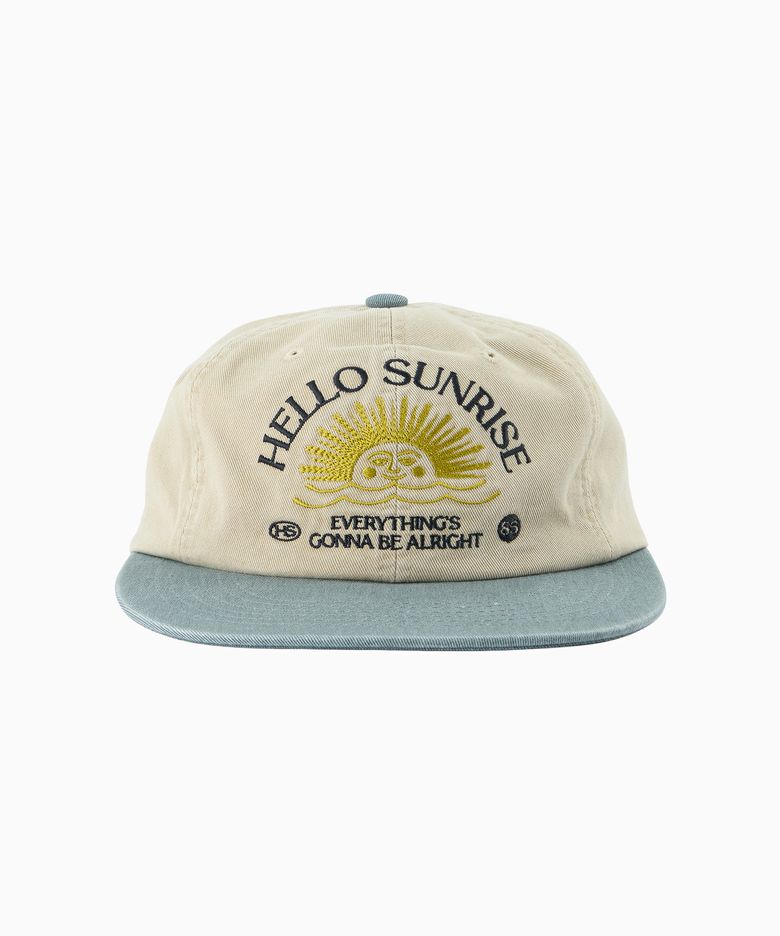 Washed Two Tone Arch Logo 6panel Cap_Beige & Khaki