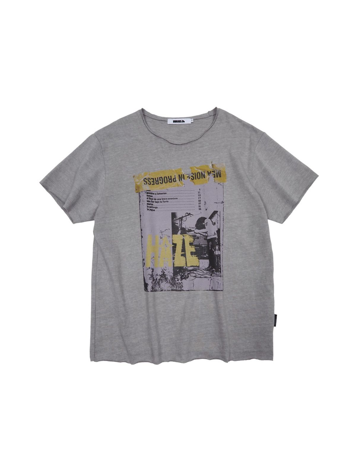 메아(MEA) VTG POSTER GRAPHIC T-SHIRT [GREY]