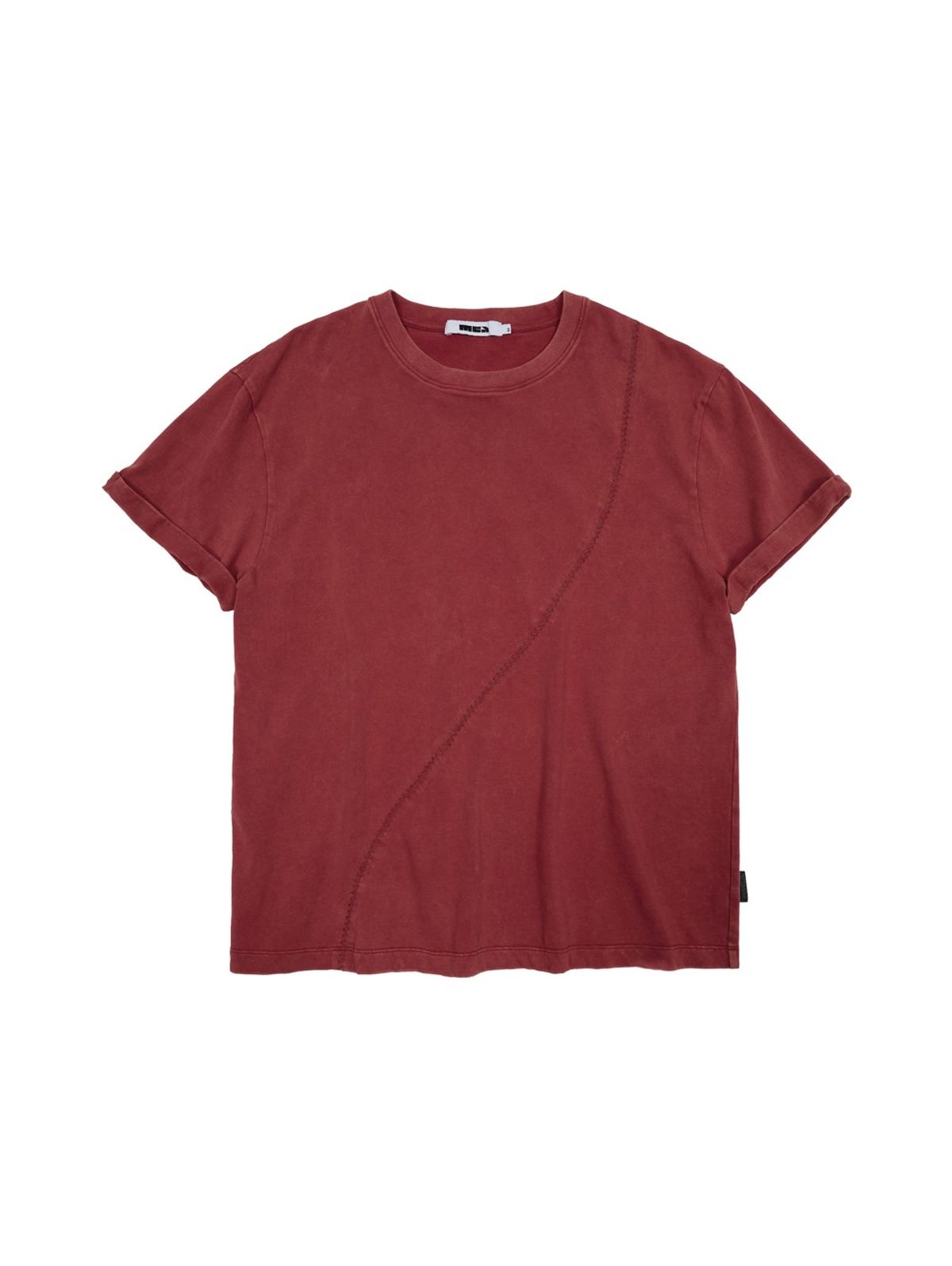 메아(MEA) VINTAGE WASHED STITCH T-SHIRT [RED]