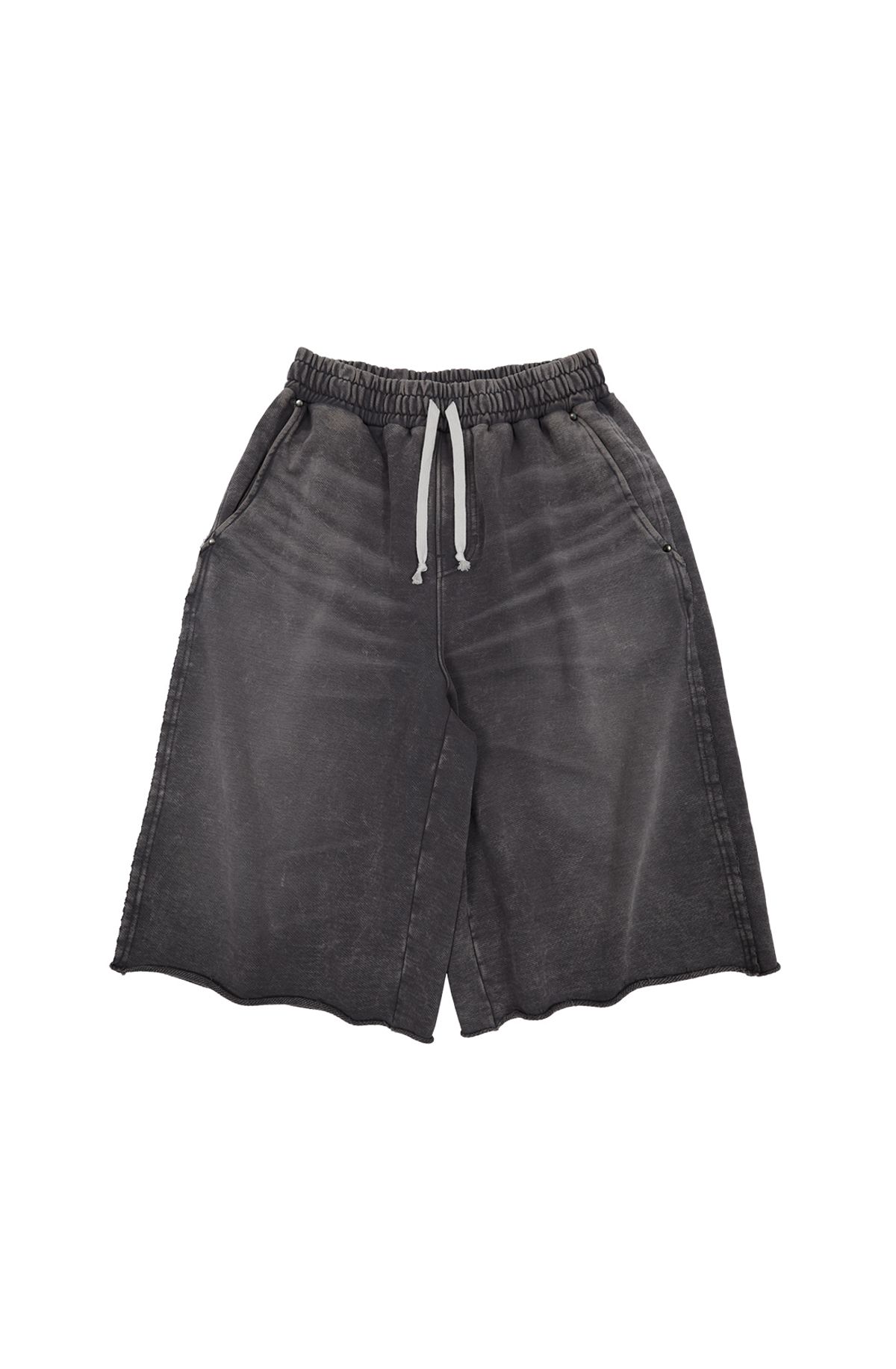 메아(MEA) WASHED BERMUDA SWEAT SHORTS [CHARCOAL BLUE]