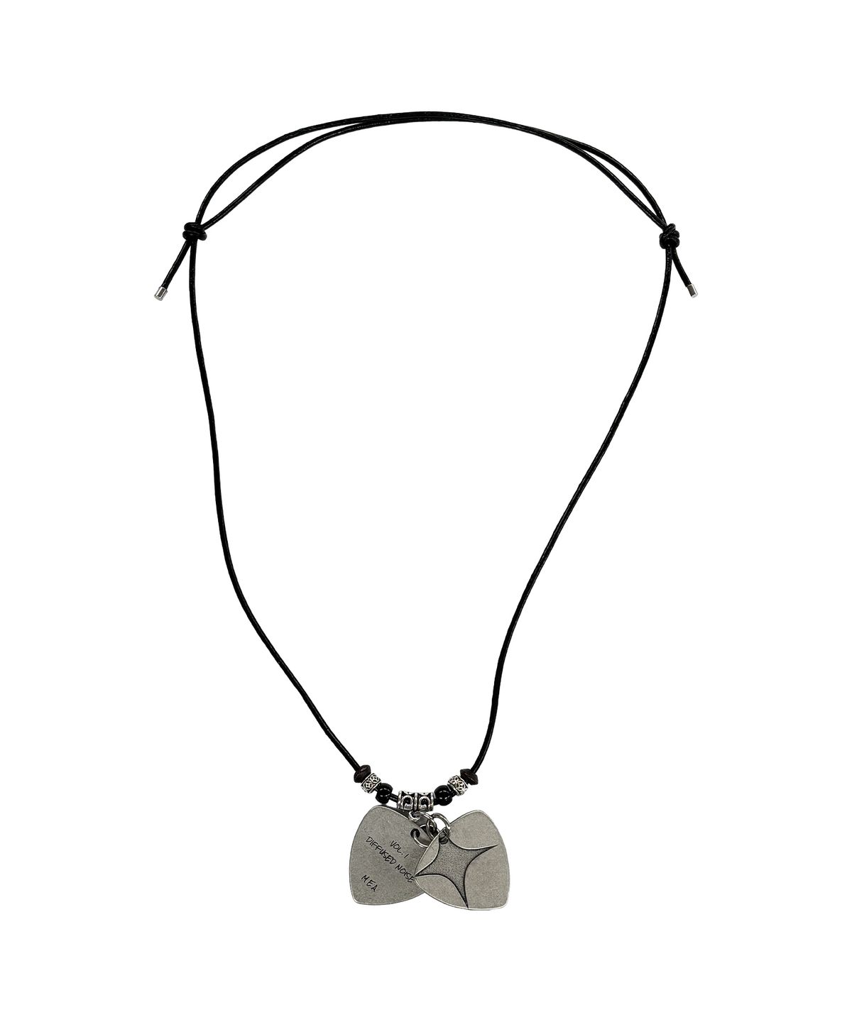 메아(MEA) ARCHIVE DOUBLE PICK NECKLACE [ANTIQUE SILVER]