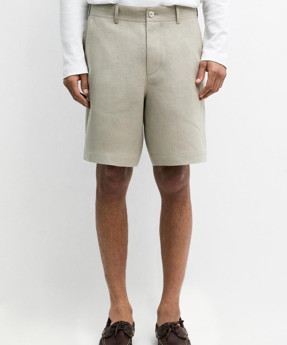 마시모두띠(MASSIMO DUTTI) 100% 린넨 버뮤다 쇼츠