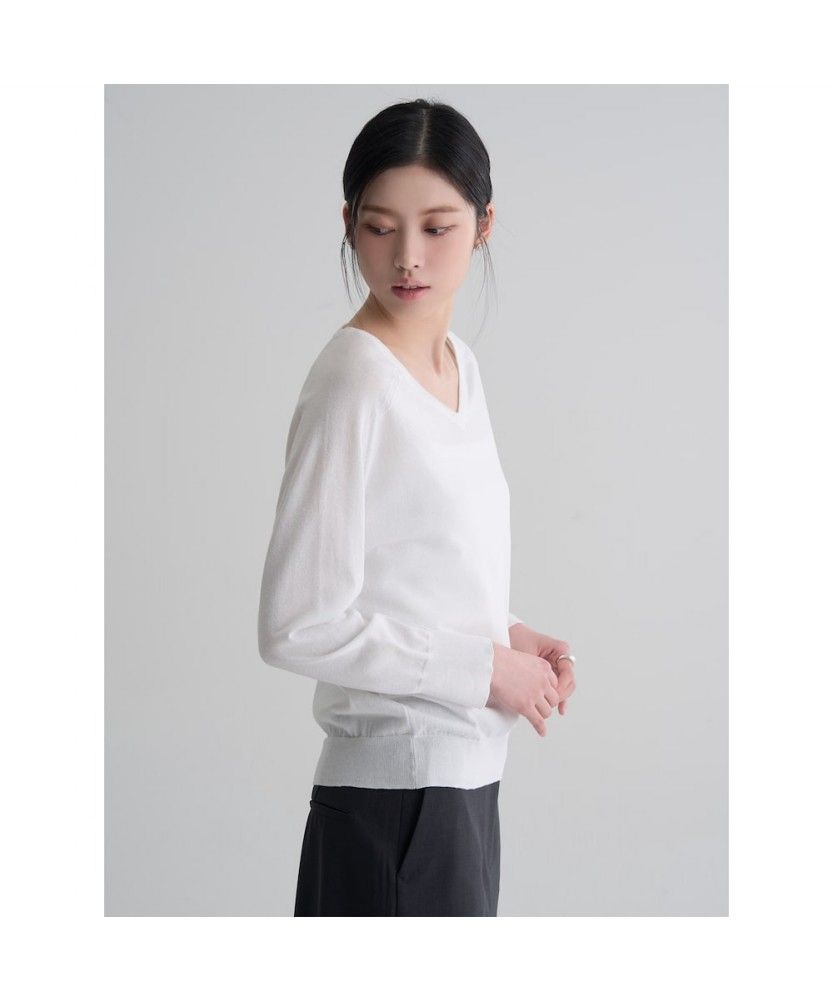 캉캉이 라운드넥 반소매 블라우스 네이비 source detail 22