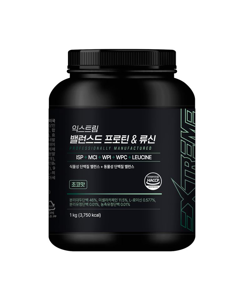 WPC 초코맛 단백질 보충제 밸런스드 프로틴 류신 1kg X 1통