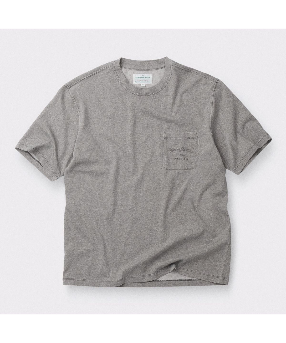헨리코튼(HENRY COTTONS) [British Sporting Club] Pigment Short-Sleeves T-Shirt ABTAM26771GYX