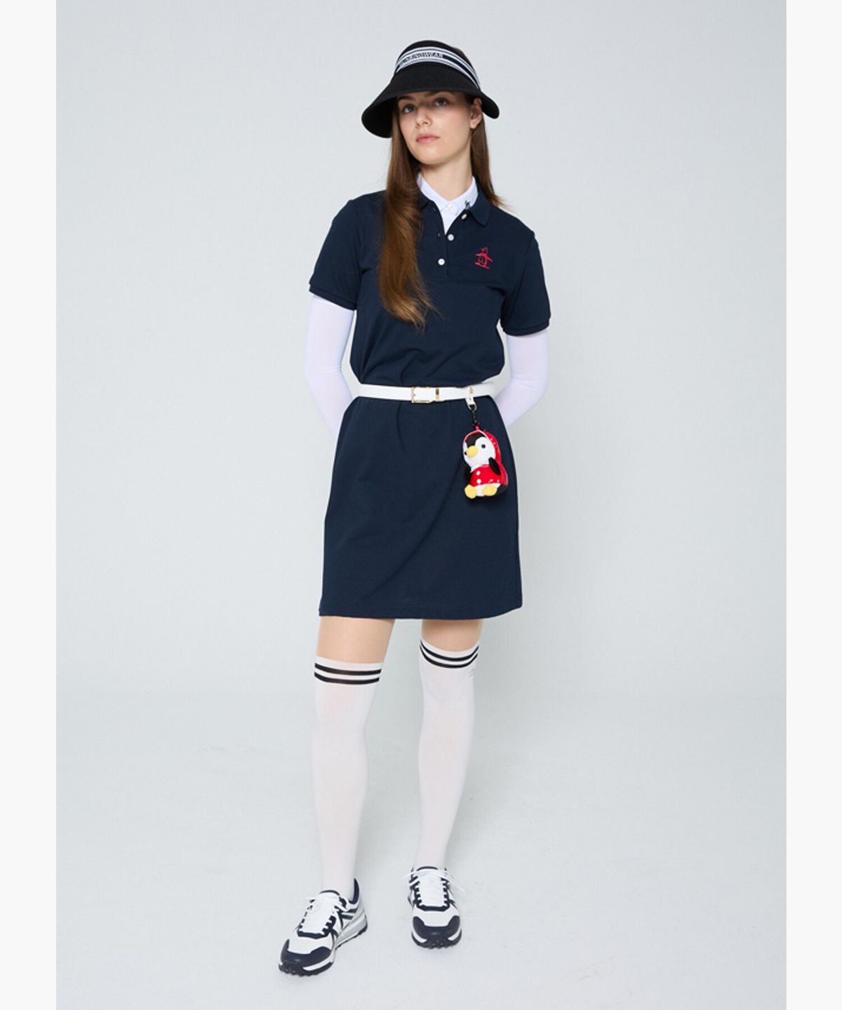 먼싱웨어(MUNSINGWEAR) 여성 10 YEARS 폴로 카라 원피스 네이비 MR212LOP51