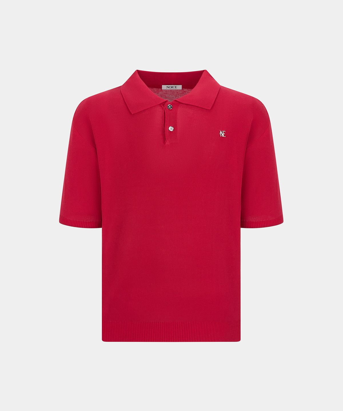 노이스(NOICE) LOGO KNIT POLO SHIRT - RED
