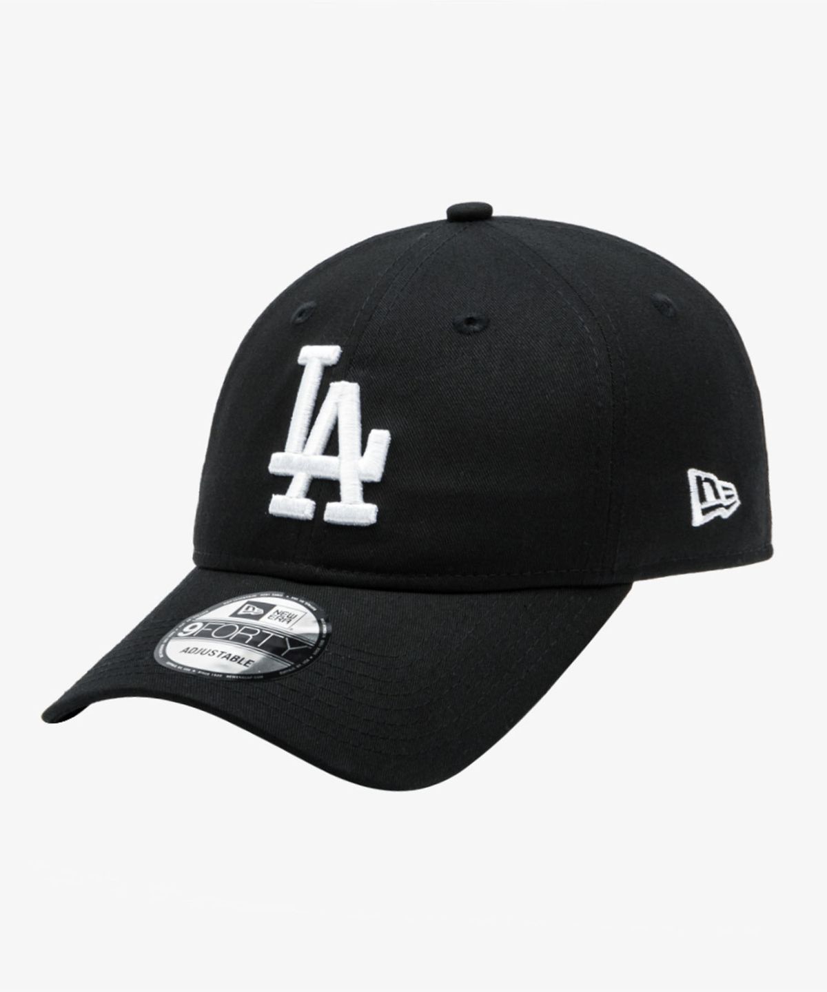 뉴에라(NEW ERA) MLB 화이트 온 블랙 LA 다저스 언스트럭쳐 볼캡 블랙