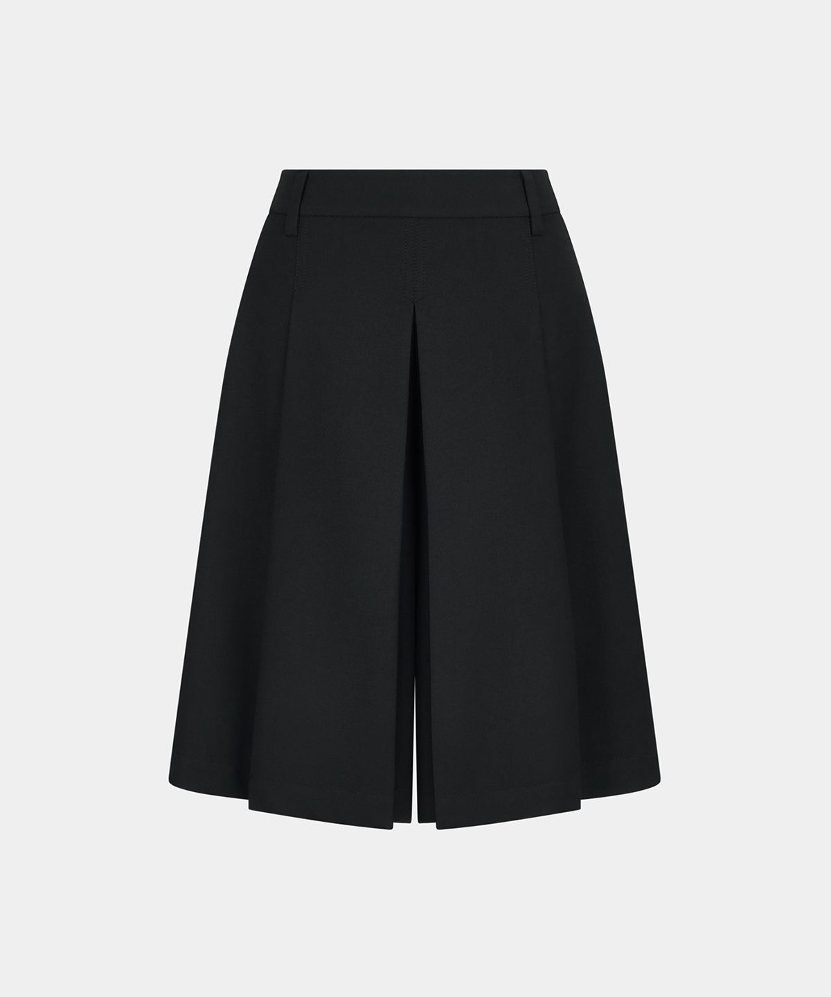 노이스(NOICE) W PLEATS SKIRT FRONT SHORTS - BLACK