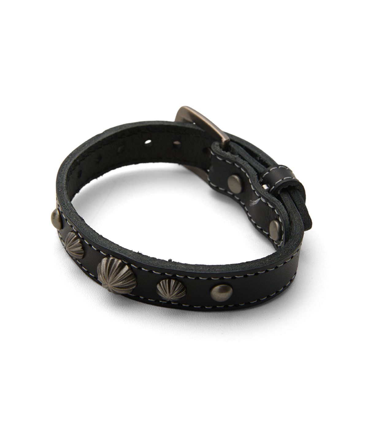 오가프(OGARP) Cow Leather Stud Bracelet Black