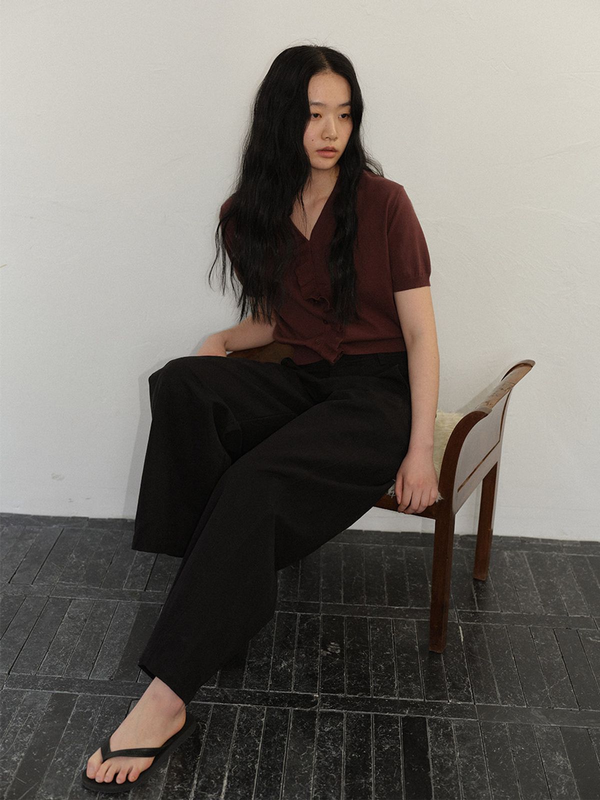 헌치(HUNCH) Curved Slim Pants (2color)