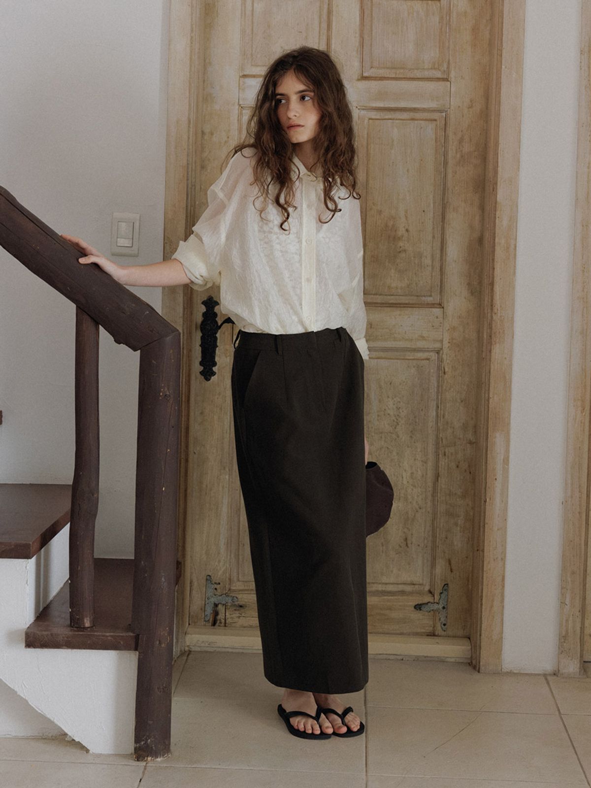 헌치(HUNCH) Essential Straight Long Skirt (3color)