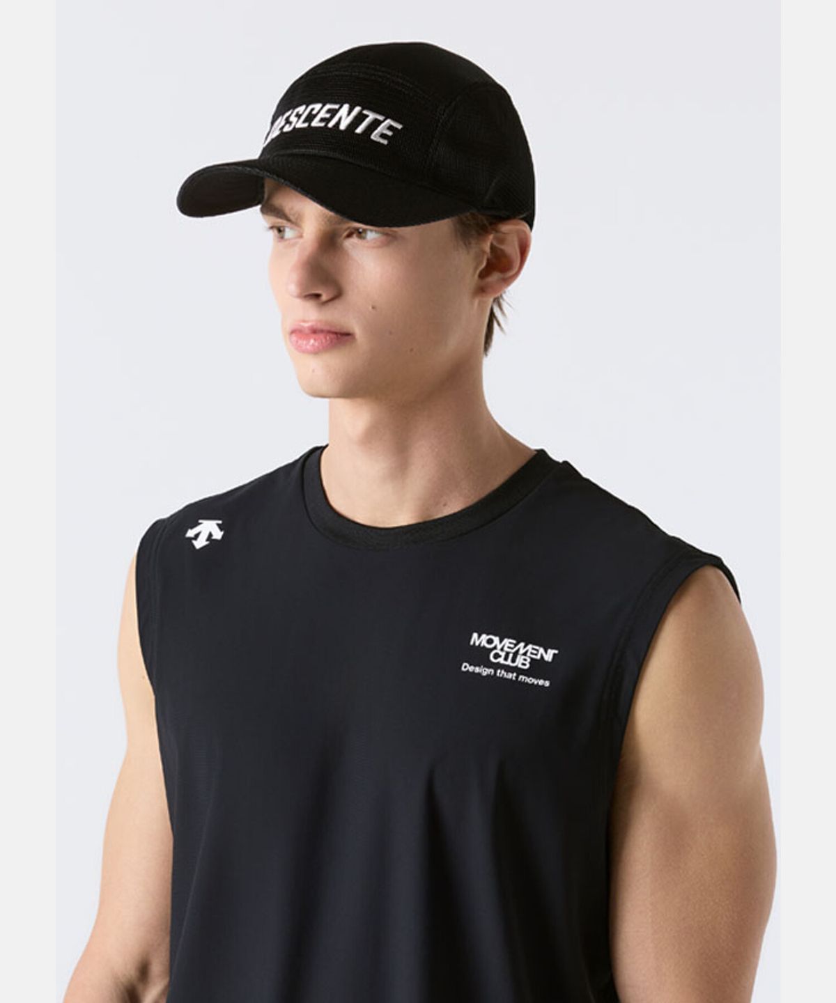 데상트(DESCENTE) 메쉬 캠프캡 블랙 SR223ECP41