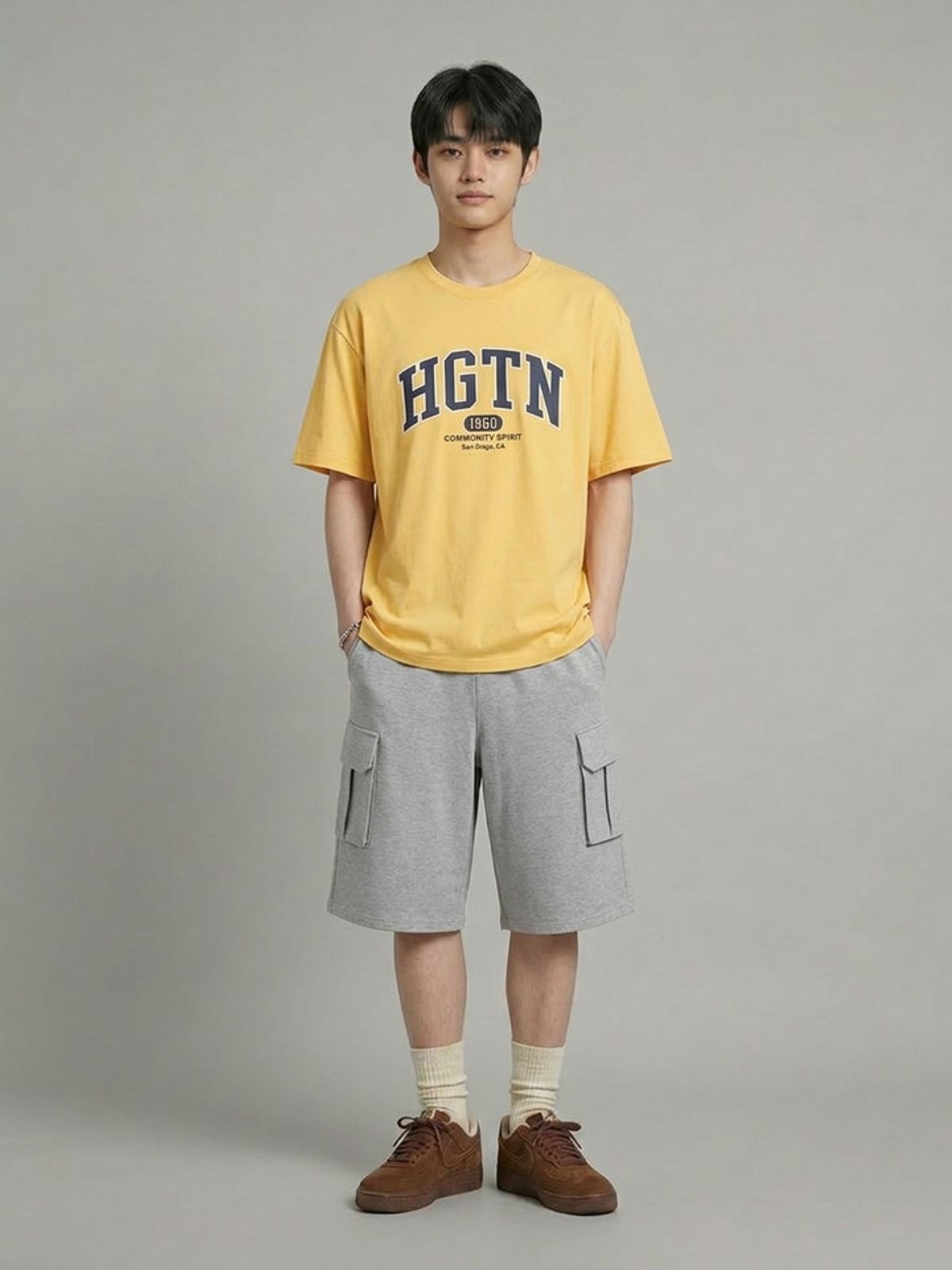 행텐 틴즈(HANGTEN TEENS) 틴즈 6부 카고 버뮤다 팬츠_055(14570-037-405-31)
