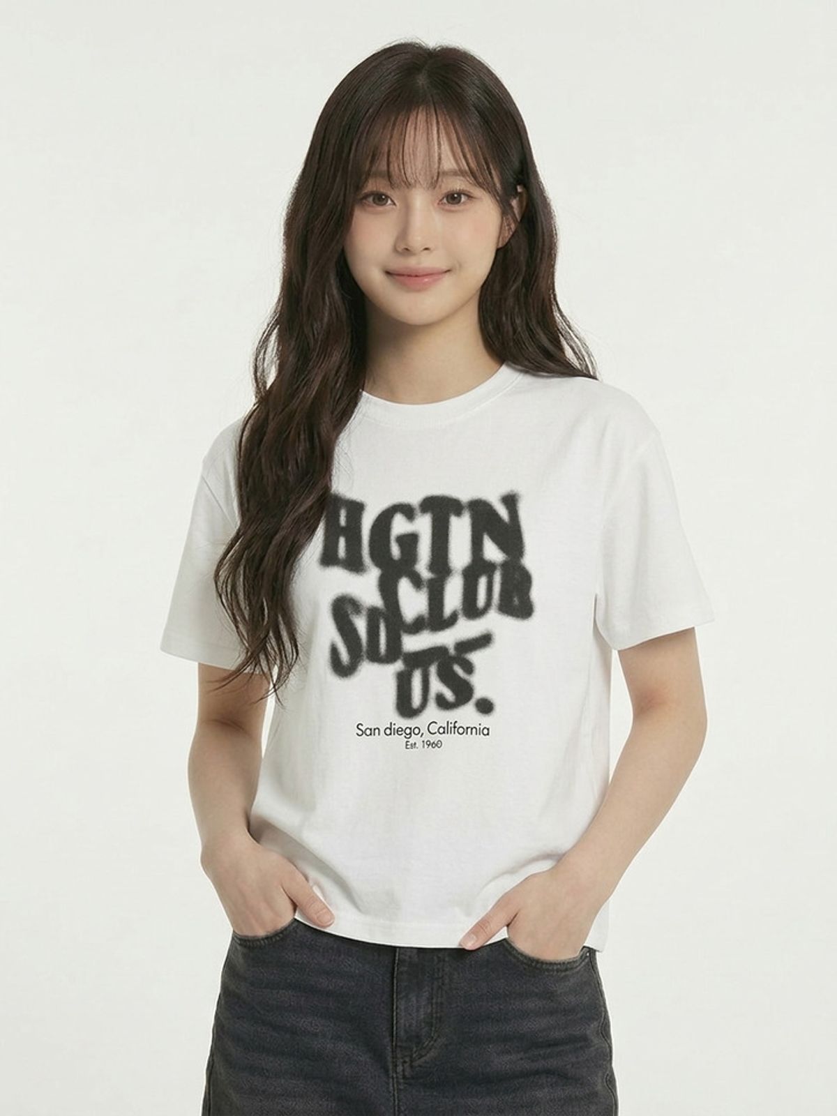 행텐 틴즈(HANGTEN TEENS) 틴즈 여아 그래피티 블러 그래픽 반팔 티셔츠_003(14570-131-404-31)