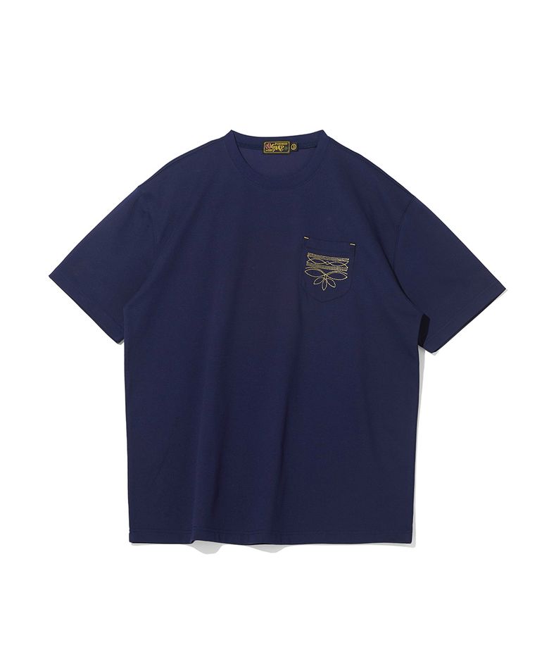 Pocket Signature Tee Navy
