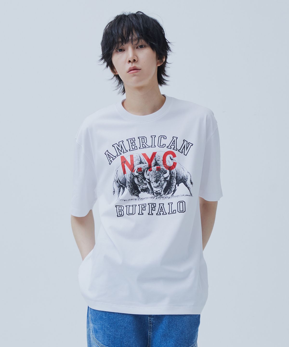 오가프(OGARP) Buffalo Printing Tee White