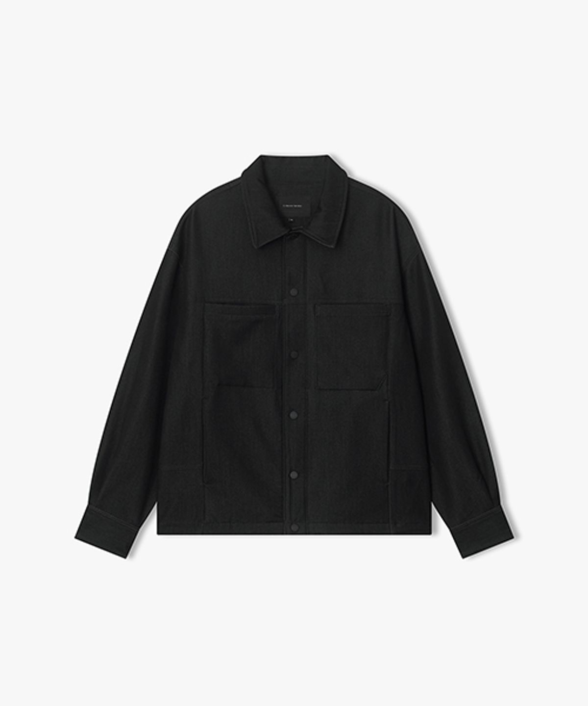 리버클래시(LIBERCLASSY) [26SS] LMS32755 차콜 데님 텍스쳐 셋업 셔켓