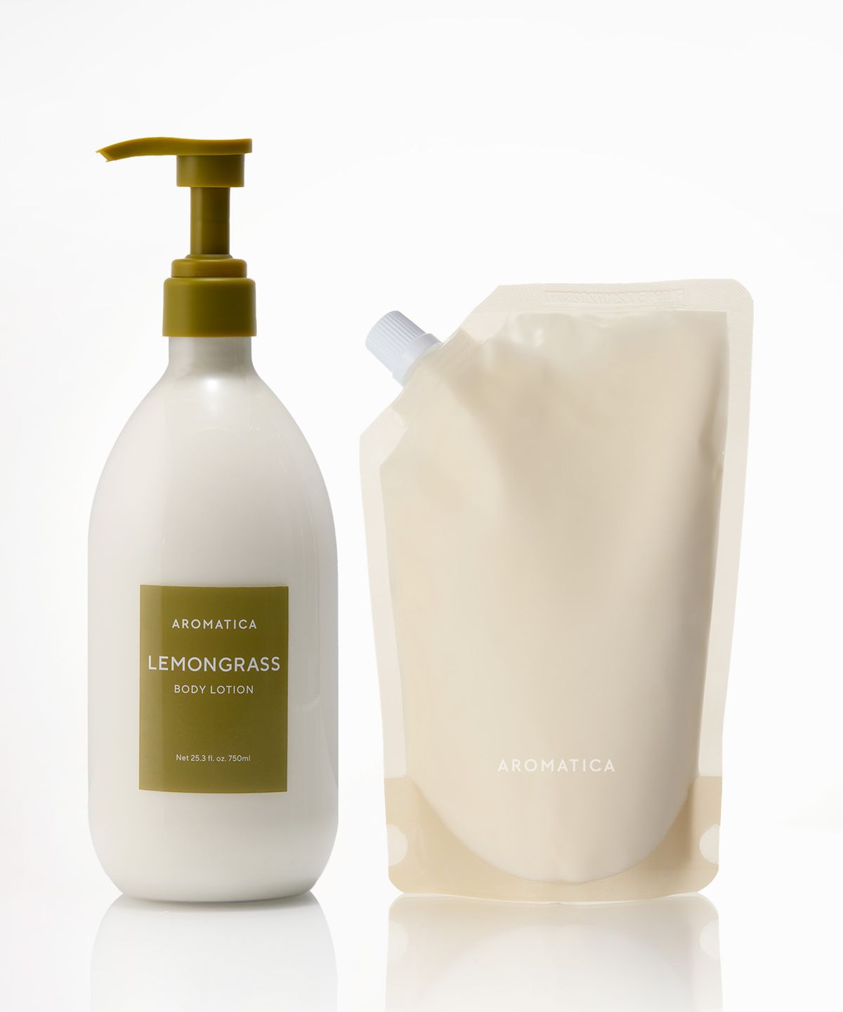 아로마티카(AROMATICA) [대용량] 레몬그라스 바디로션 본품&리필 세트 (750ML+500ML)