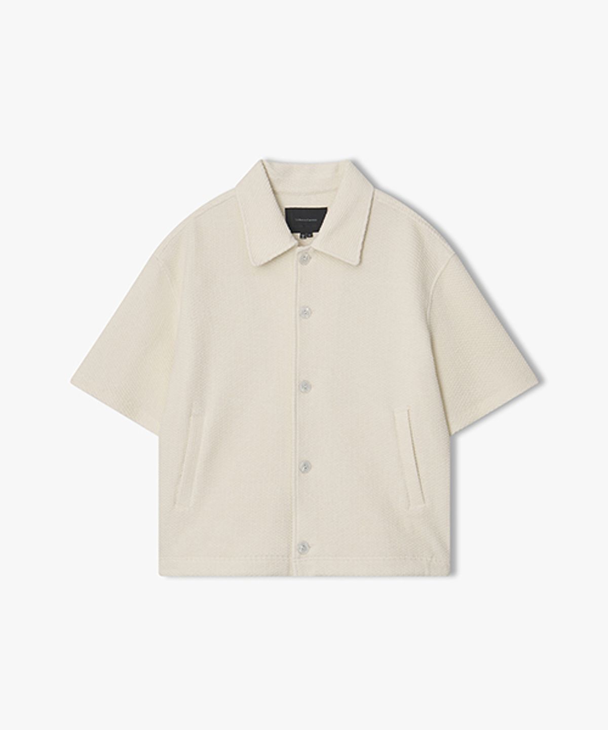 리버클래시(LIBERCLASSY) [26SS] LMM32707 크림 자카드 하프 셔켓