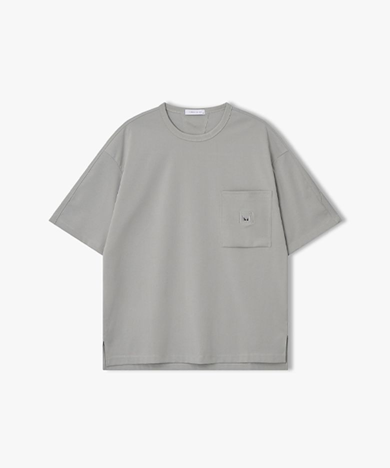 [26SS] LMM41785 그레이 세미오버핏 반팔 티셔츠