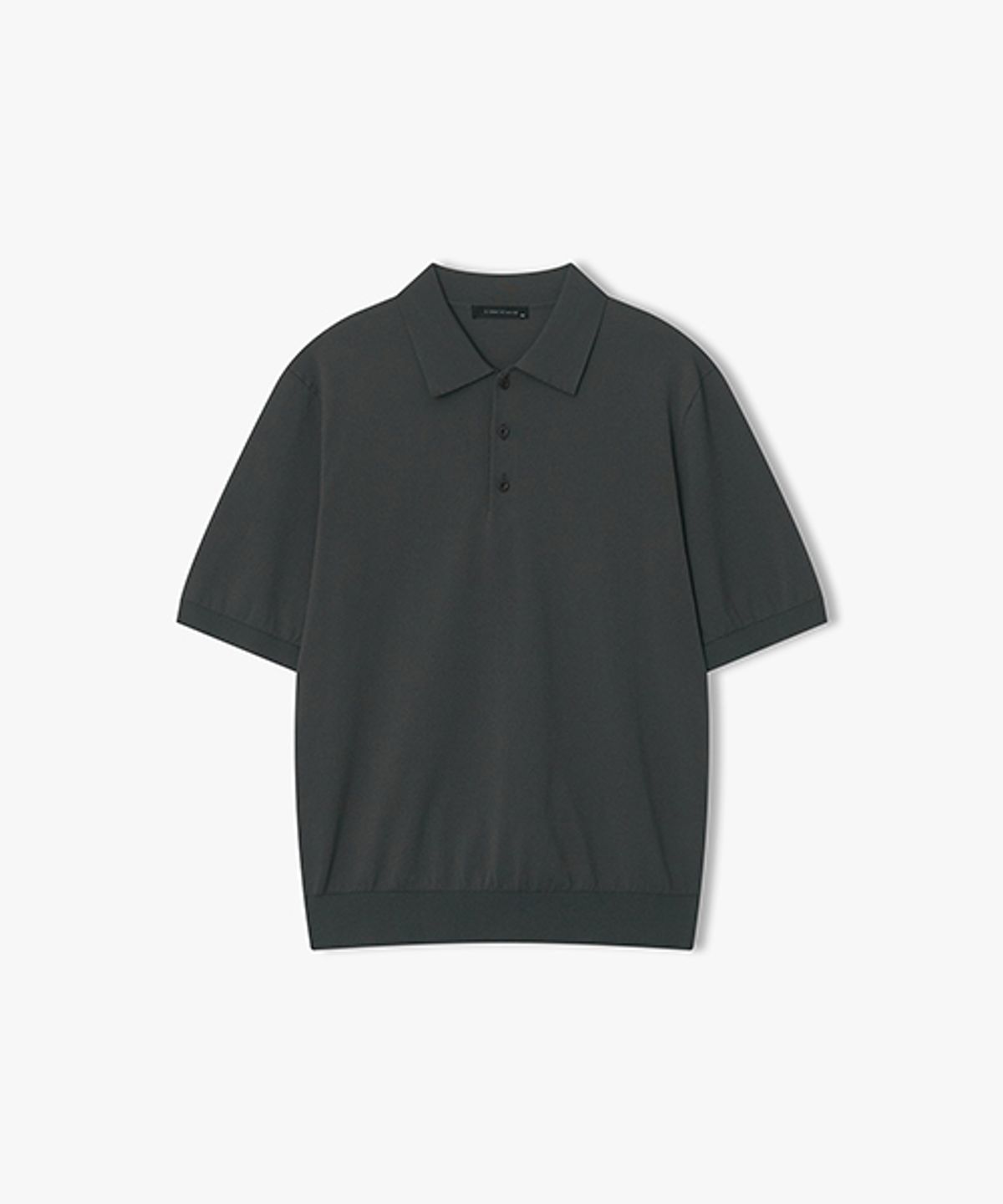 리버클래시(LIBERCLASSY) [26SS] LMM51783 카키 솔리드 카라 니트 탑
