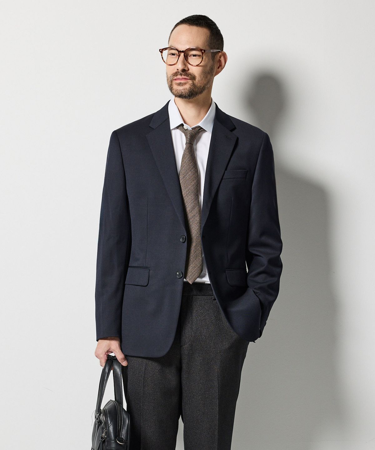 에스티코(STCO) (10年 수트) 울혼방 사방스판 수트 자켓_네이비 (클래식핏)_SSJWZ62CSN