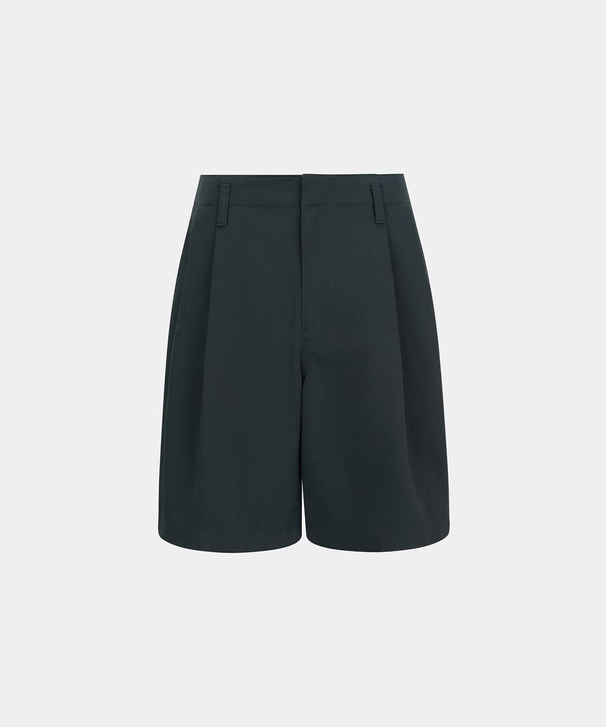 노이스(NOICE) W STRUCTURED COTTON SHORTS - DARK GREEN
