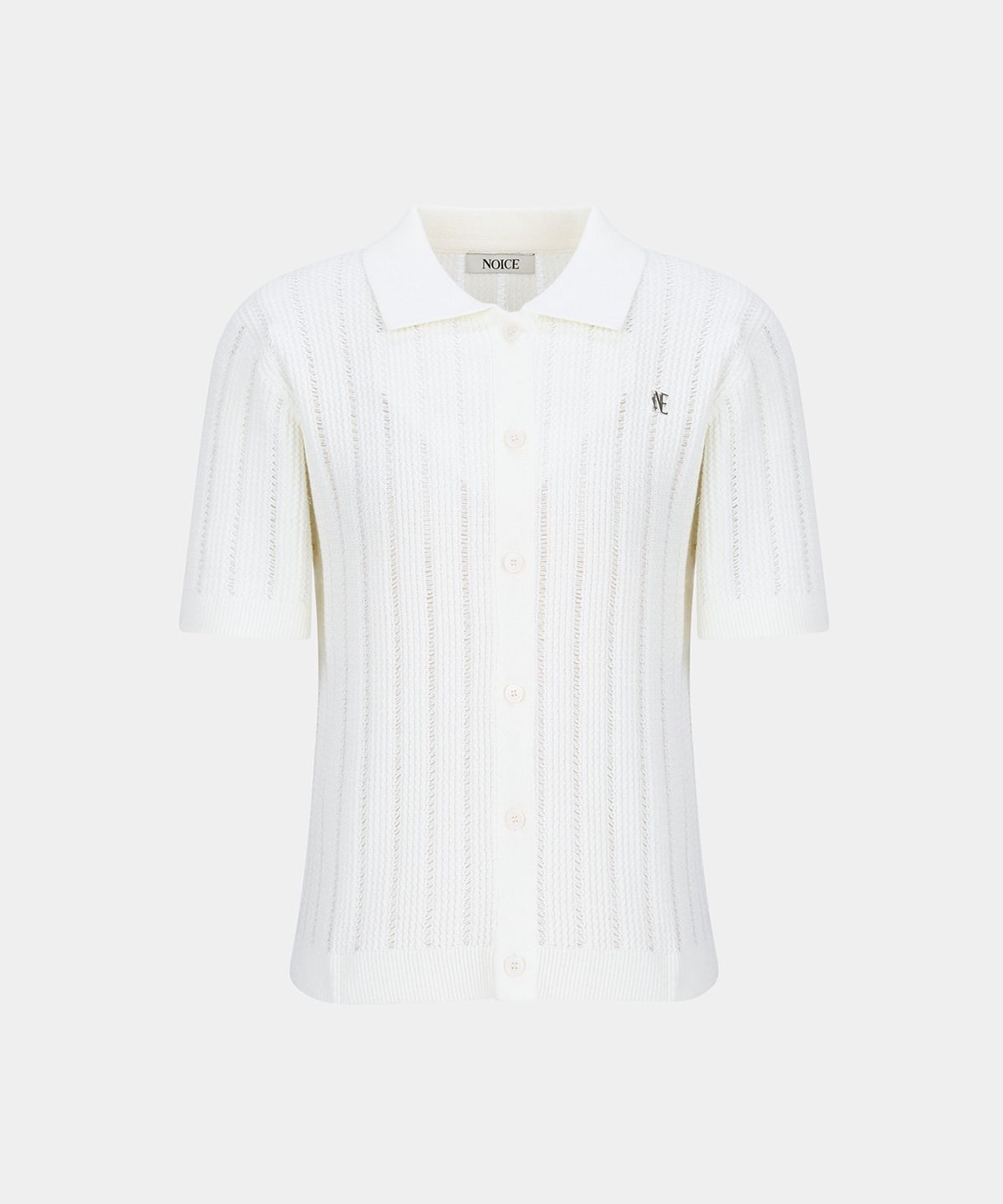 노이스(NOICE) W LATTICE COTTON CARDIGAN - OFF WHITE