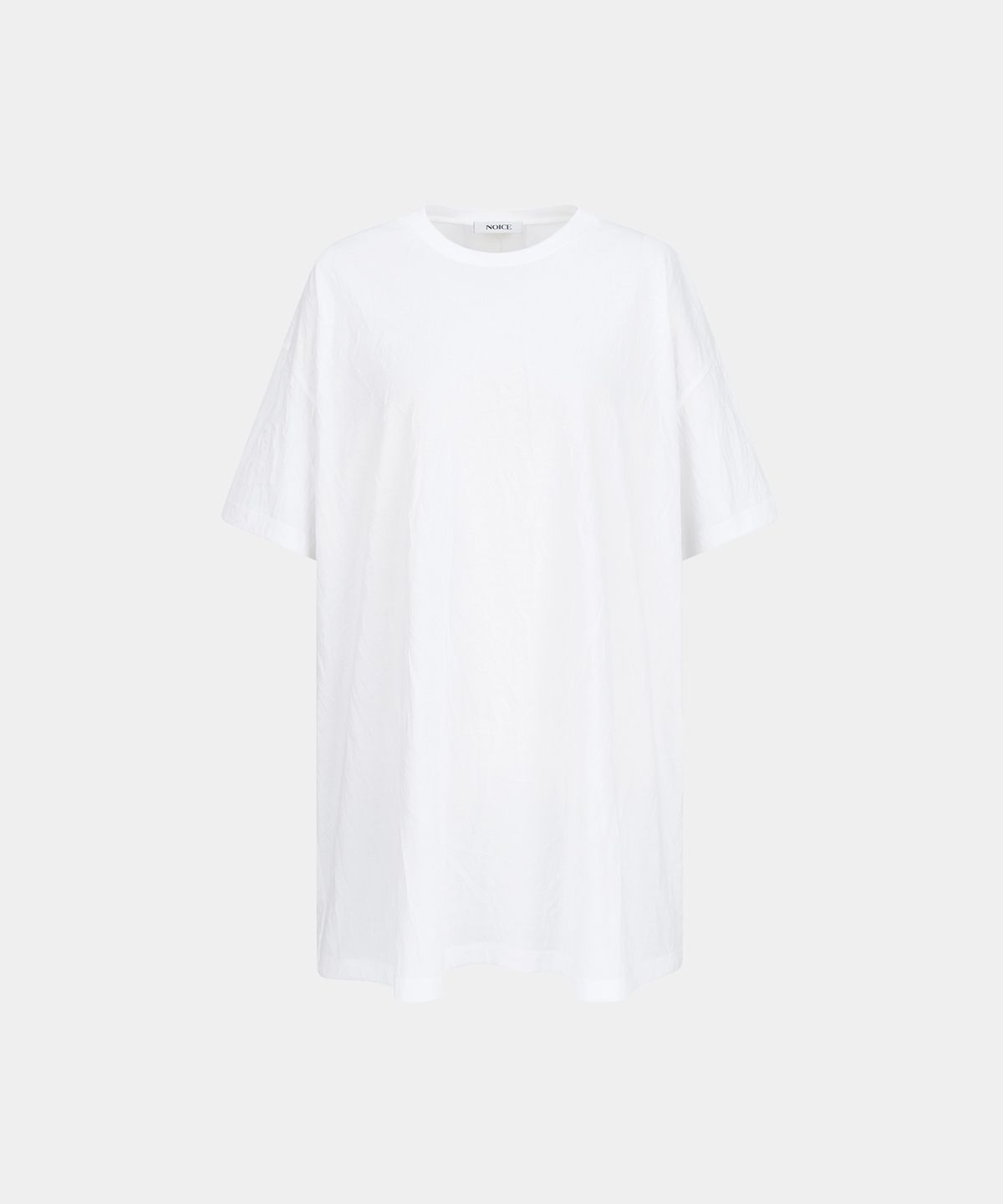노이스(NOICE) W CREASED COTTON T-SHIRT - WHITE