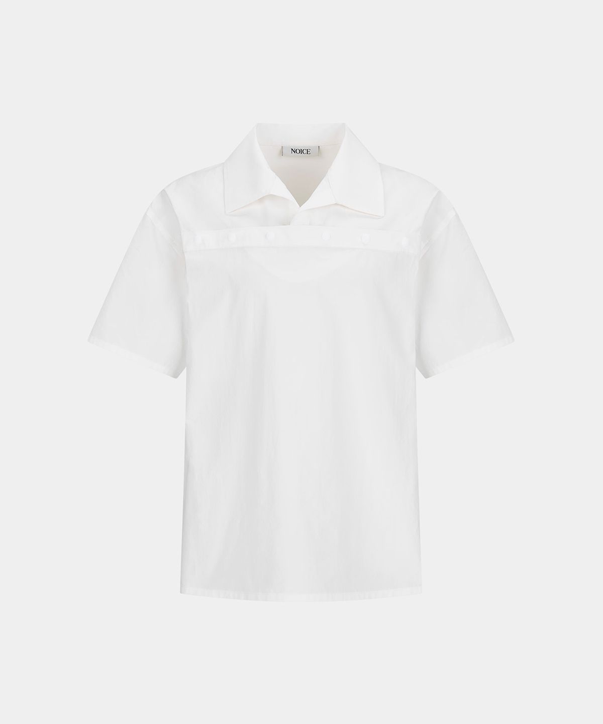 노이스(NOICE) W OPEN COLLAR SHIRT - WHITE