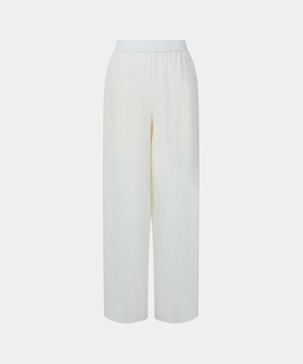 노이스(NOICE) W CREASED COTTON WIDE PANTS - WHITE