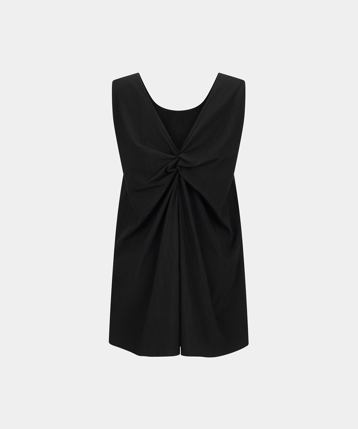 노이스(NOICE) W BACK TWIST DRAPE TOP - BLACK