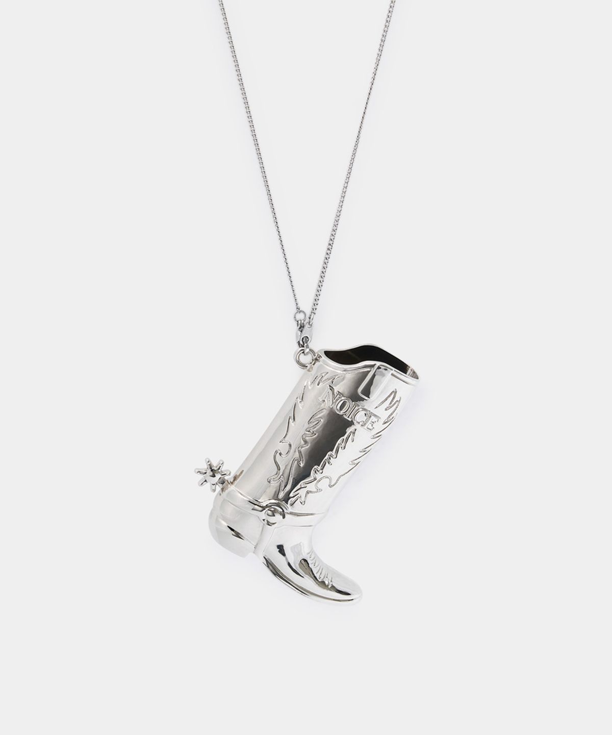 노이스(NOICE) WESTERN BOOT NECKLACE - SILVER