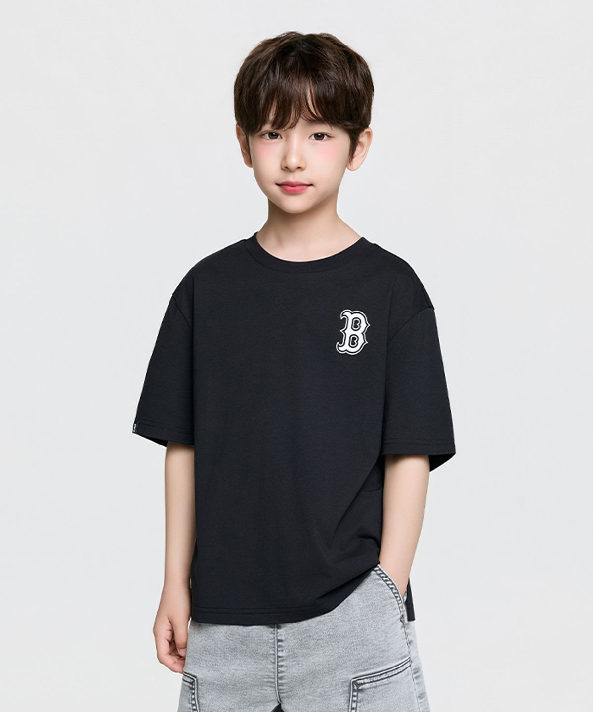 엠엘비 키즈(MLB KIDS) 스포티브 서핑 베어 아트웍 티셔츠 BOS (Black)