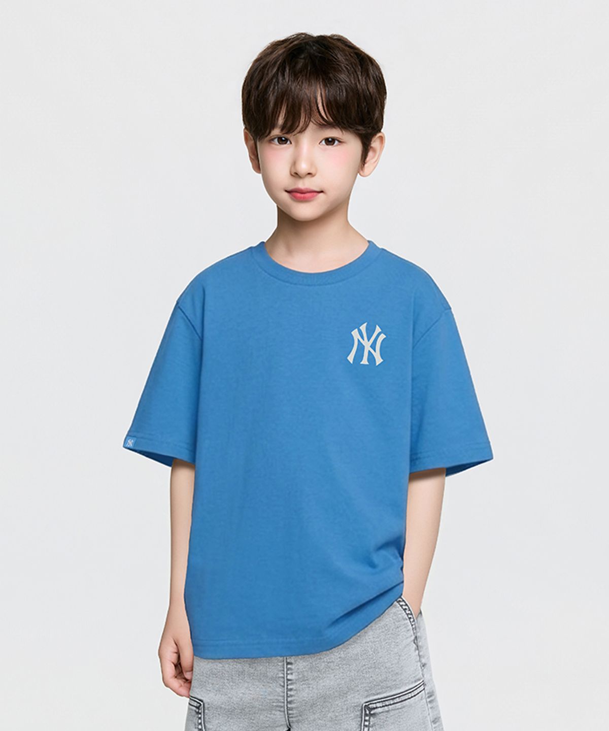엠엘비 키즈(MLB KIDS) 스포티브 서핑 베어 아트웍 티셔츠 NY (L.Cobalt Blue)